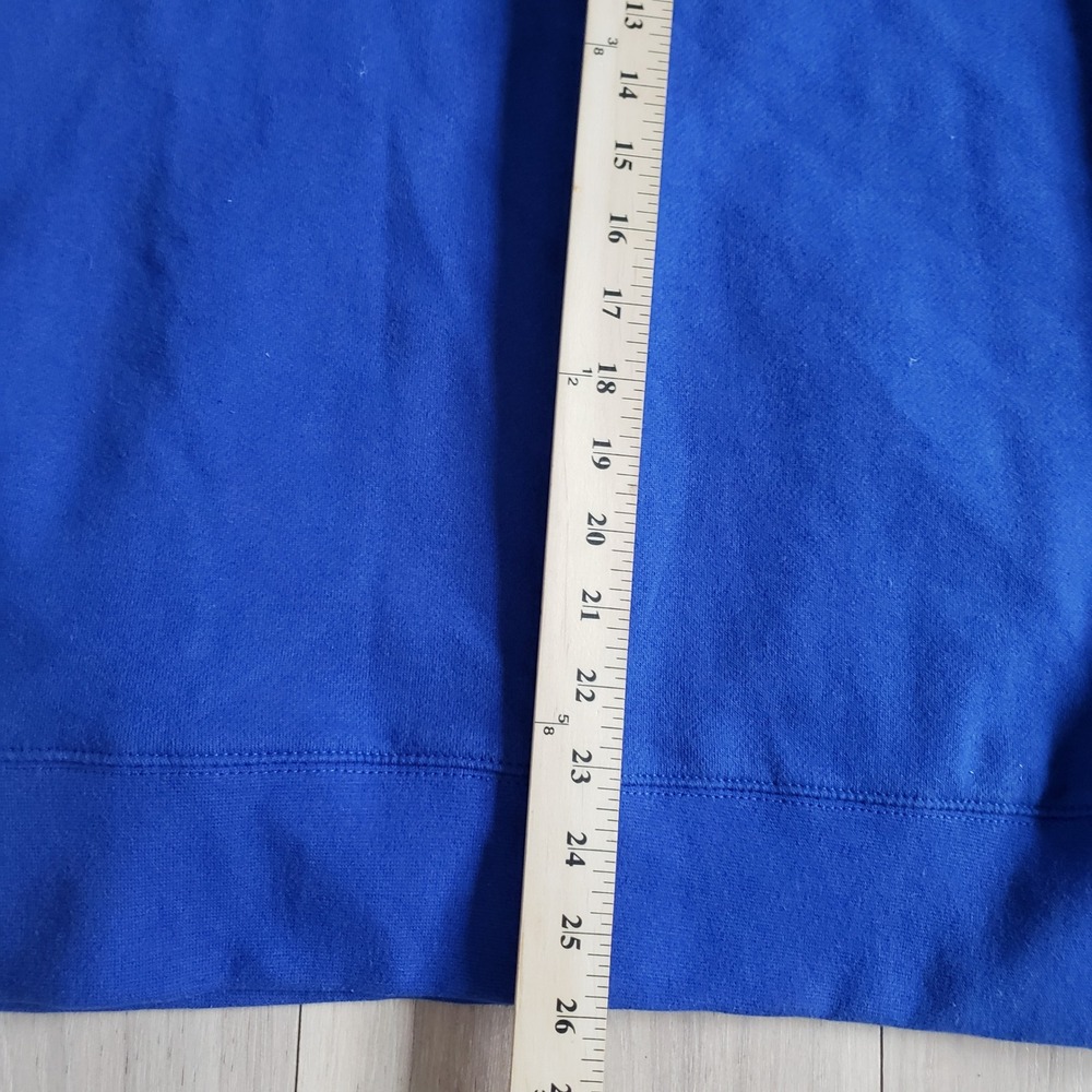 Kansas Jayhawks Hoodie Unisex L Blue NCAA KU Full Zip Fleece Sweatshirt - Picture 6 of 8